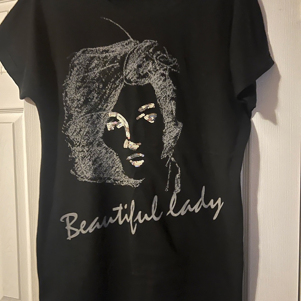 POL Black Cotton T-Shirt